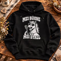 Pferdebua Hoodie schwarz – Mei Bühne is mei Stall