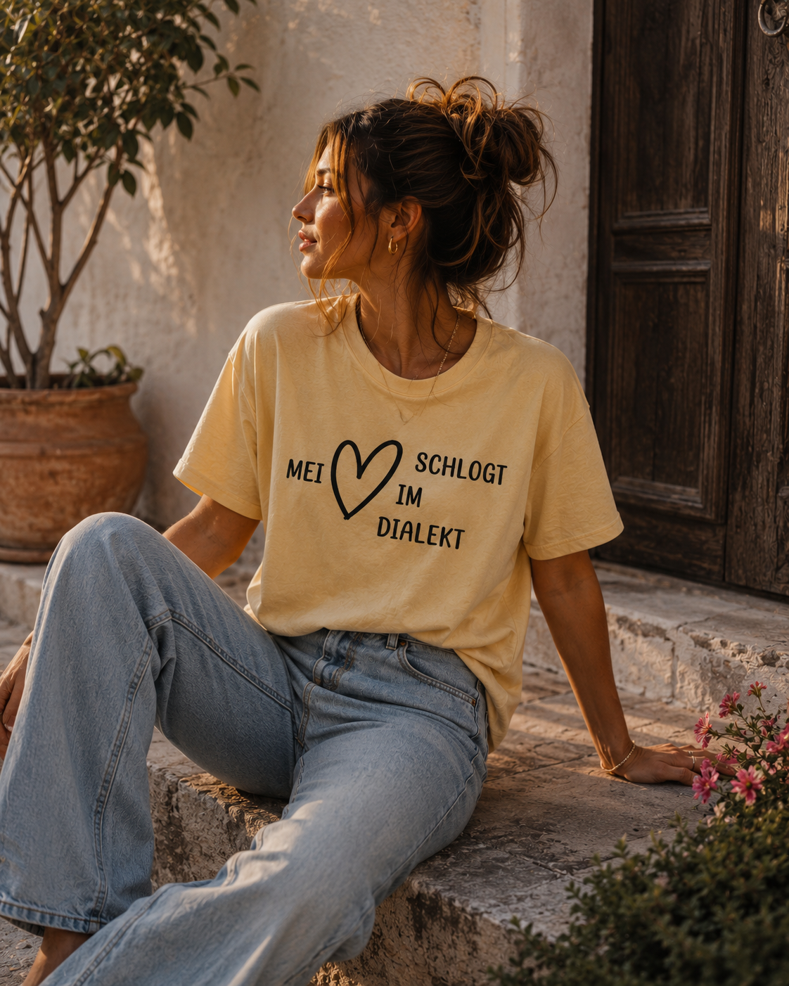 Shirt Damen  I Mei <3 schlogt im Dialekt