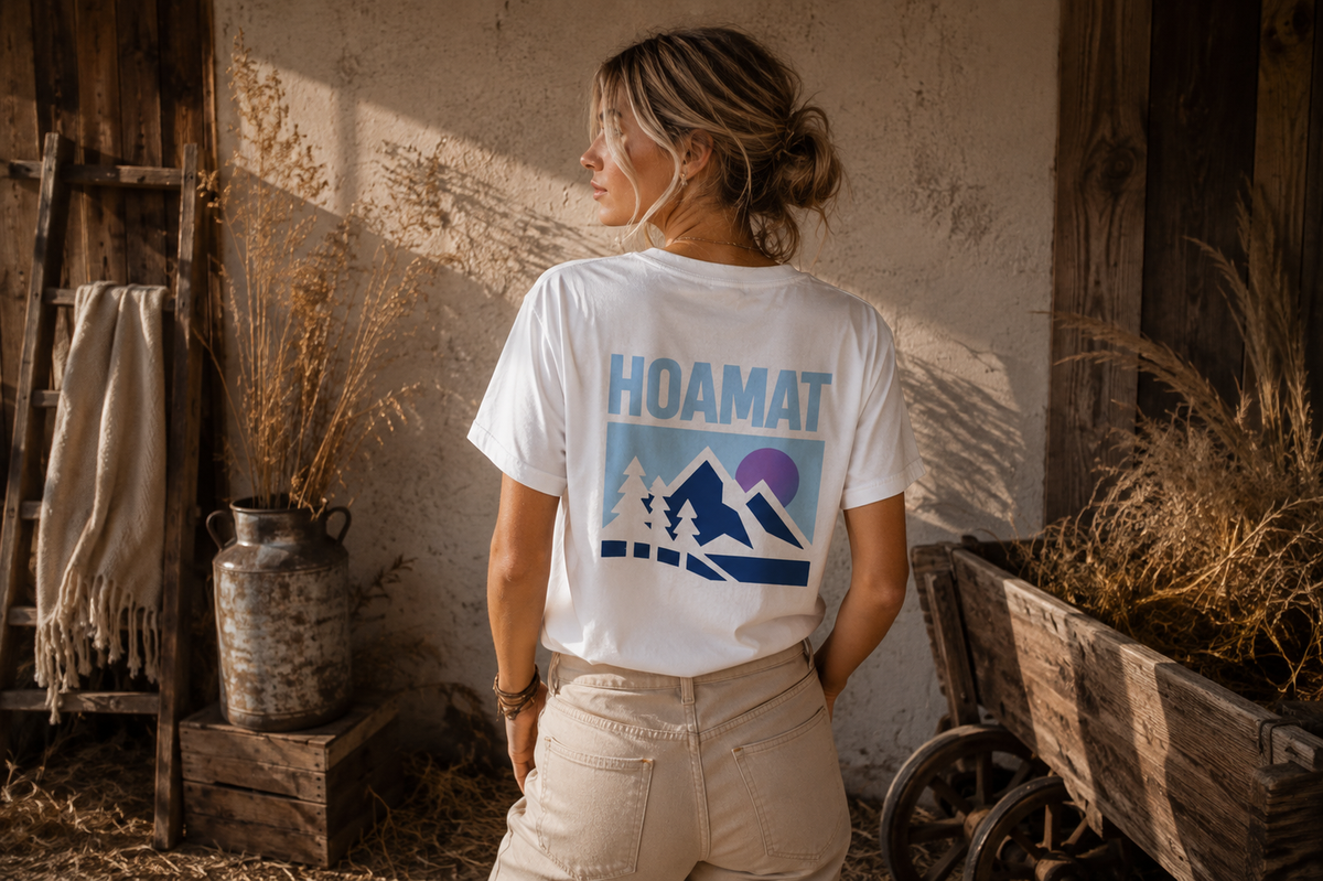 Shirt Damen I HOAMAT blau & lila