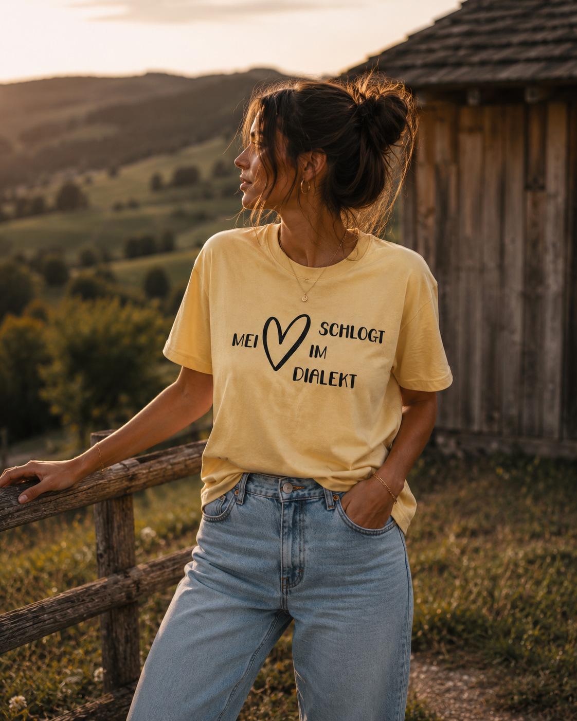 Shirt Damen  I Mei <3 schlogt im Dialekt