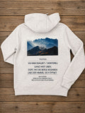 Zipper-Hoodie Herren I Vui High grau, Wappen & mit Text