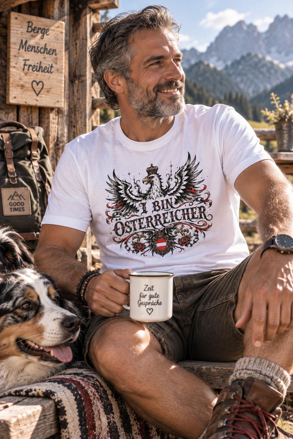 Shirt Herren I I bin Österreicher Rock-Design